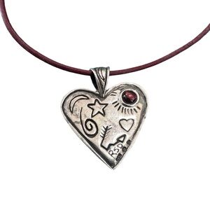 Designer RSD SHUBE DAKOTA WEST Sterling Silver Celebrate Heart Pendant